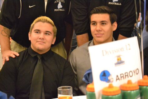 Dominic Mendez and Cesario Carillo pose for the San Gabriel Tribune. 